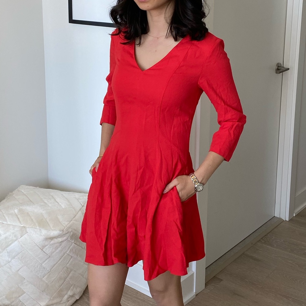 Red Armani Exchange Dress with Pockets